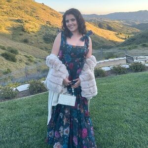 Francesca's Collections Floral Tiered Midi Dress